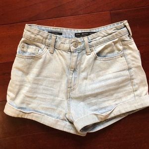 Bershka High Waisted Jean Shorts